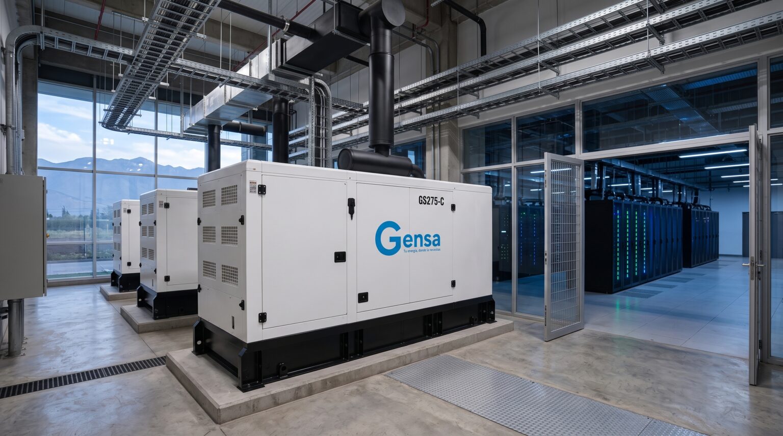 Grupo electrógeno Gensa en un data center